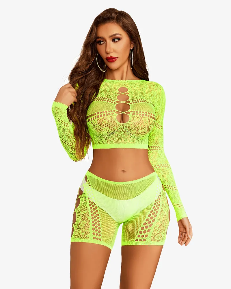 Fishnet Two Piece Lingerie Set sold by Avid Love product image thumbnail 5