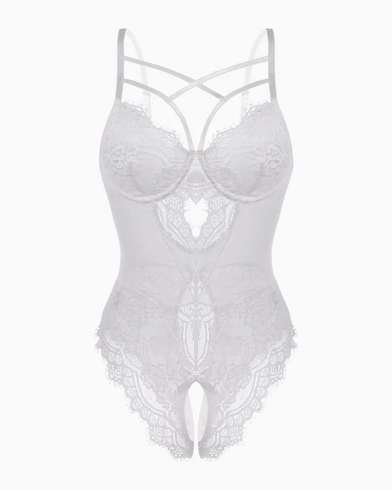 Floral Lace Harness Bodysuit sold by Avid Love product image thumbnail 4