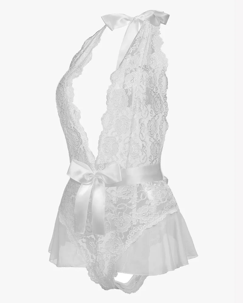 Halter V Neck One Piece Lingerie sold by Avid Love product image thumbnail 5