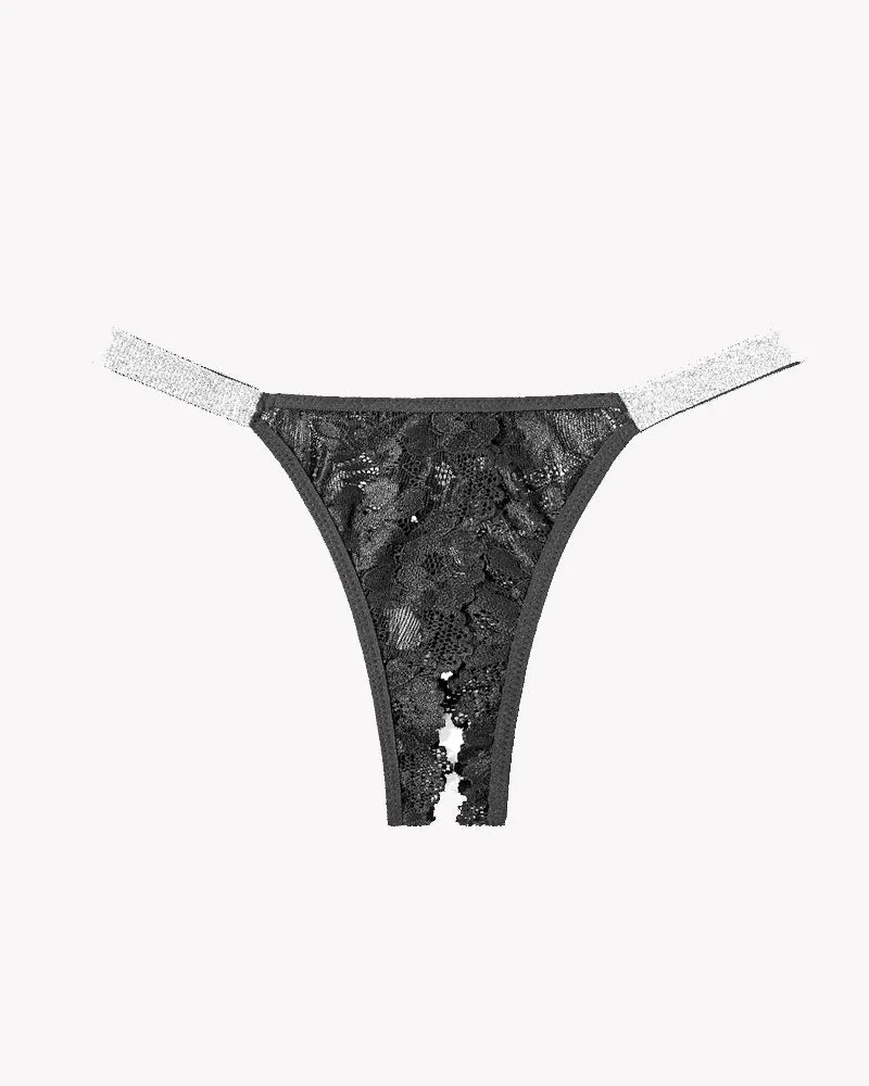 Lace Low Rise Panties with Shine Strap sold by Avid Love product image thumbnail 5