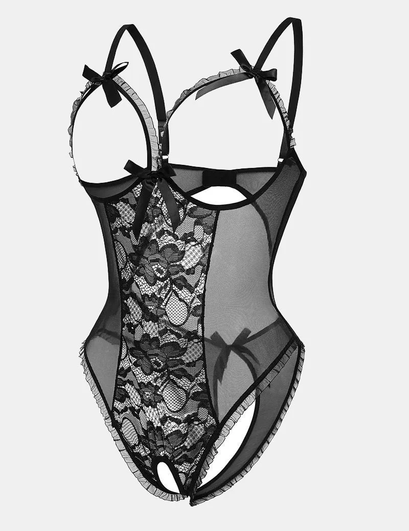 Lace Cut-out Cup Bodysuit sold by Avid Love product image thumbnail 5
