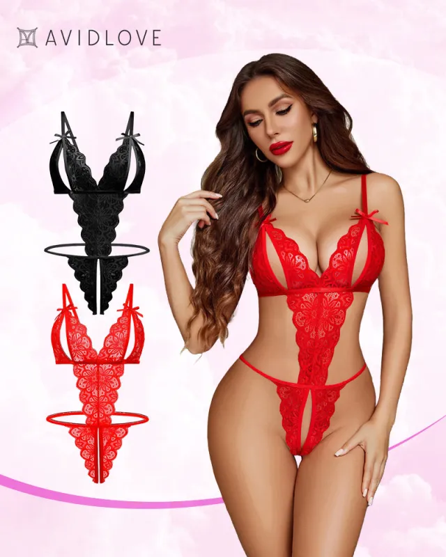 2 Pack Lingeries Deep V Lace Bodysuits sold by Avid Love