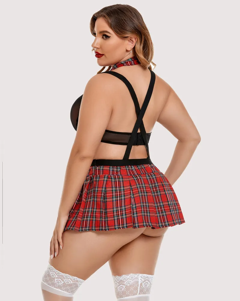 Plus Size Tie Top and Mini Skirt sold by Avid Love product image thumbnail 5