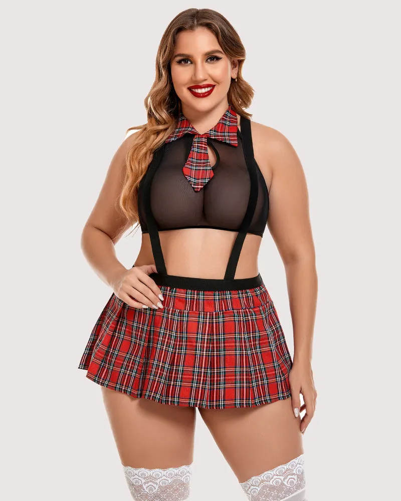 Plus Size Tie Top and Mini Skirt sold by Avid Love product image thumbnail 4