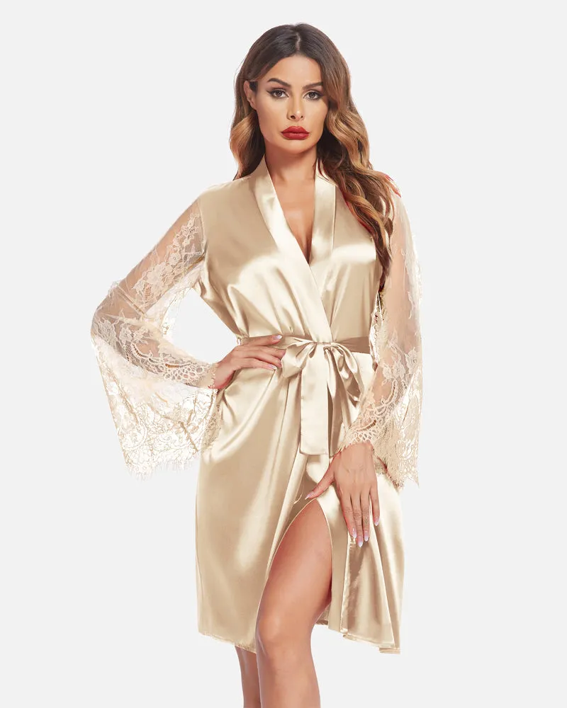 Satin Kimono Robe sold by Avid Love product image thumbnail 5