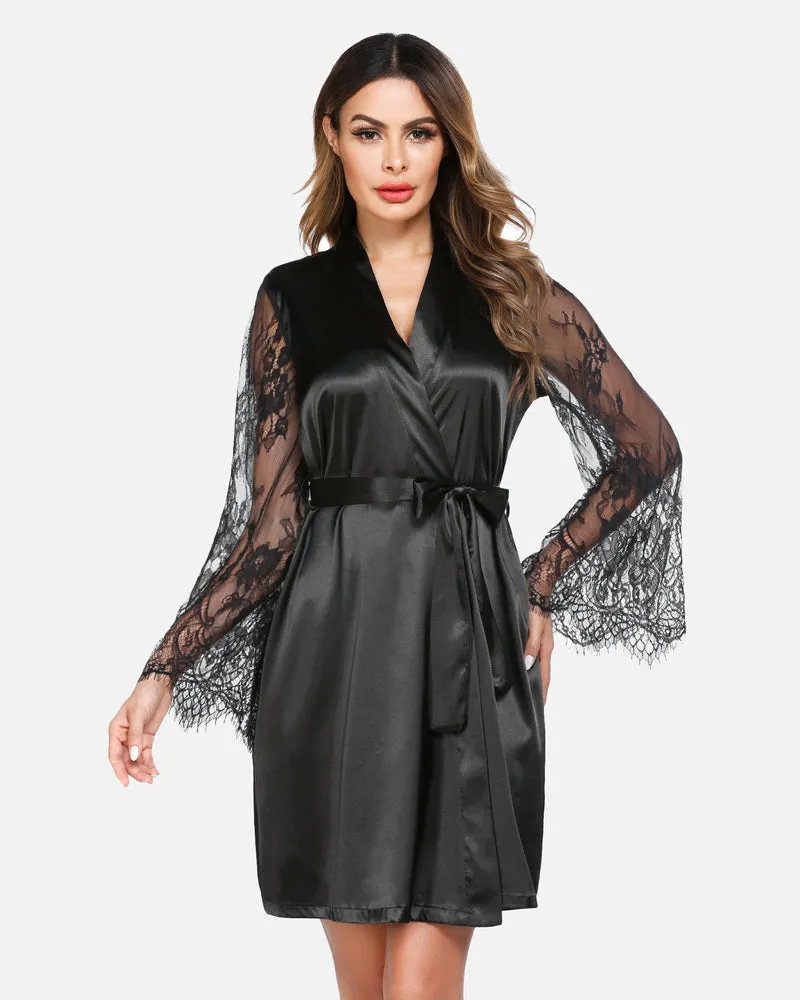 Satin Kimono Robe sold by Avid Love product image thumbnail 2