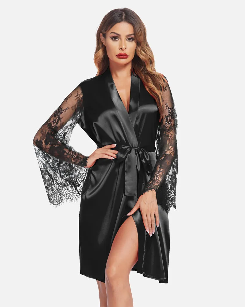 Satin Kimono Robe sold by Avid Love