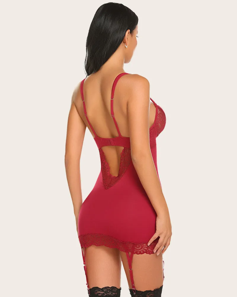 Lace Full Slips No Stockings with Garter Belt sold by Avid Love product image thumbnail 4