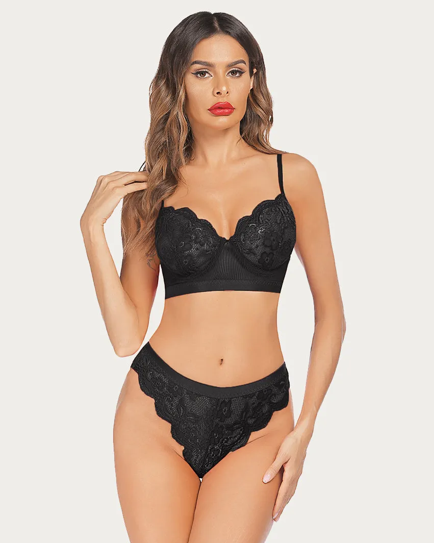 Lace Bra and Panty Set Two Piece Lingerie sold by Avid Love product image thumbnail 4