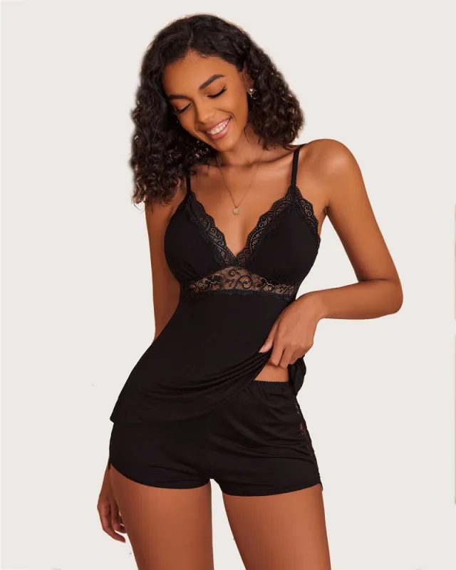Lace Cami PJS Set Pajama Set made by Avid Love