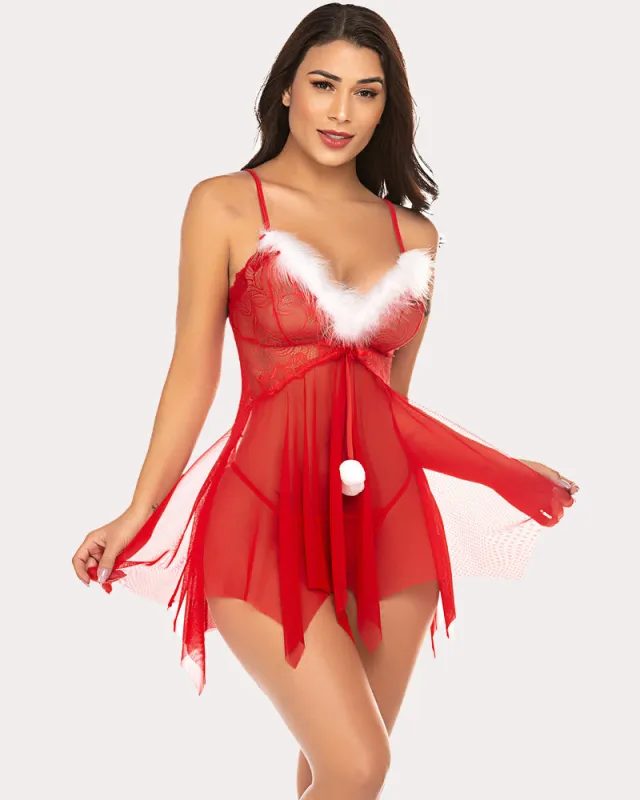 Lace Santa Sleepwear Nighties sold by Avid Love
