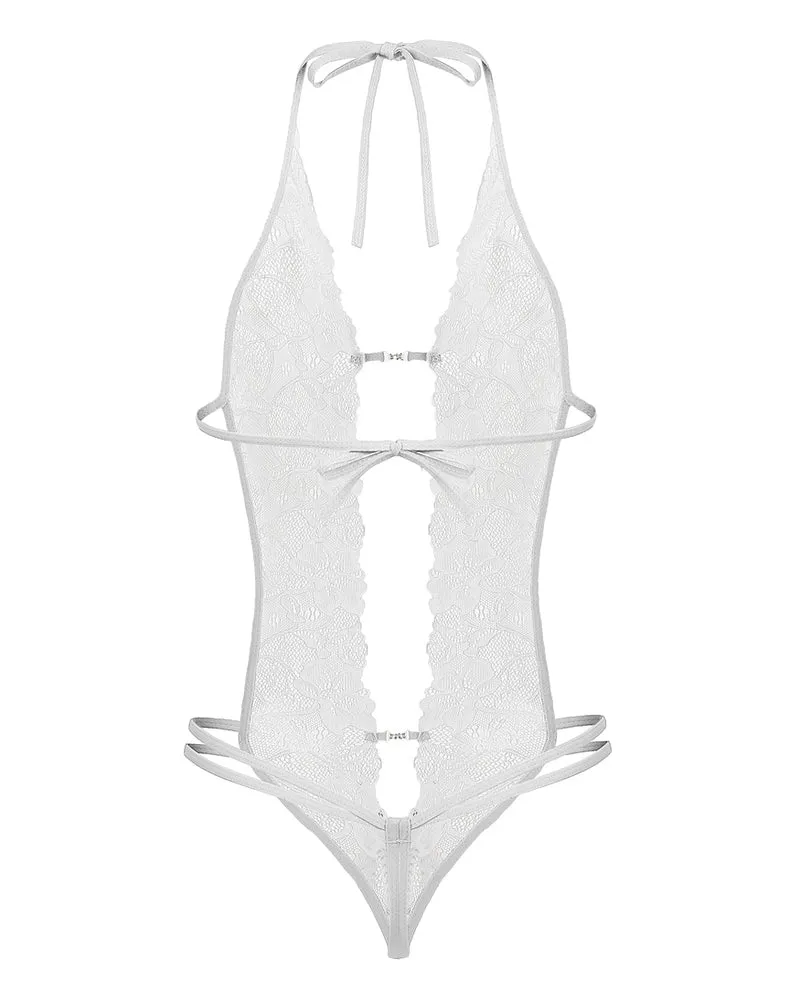 Lace Bodysuit Deep V Teddy sold by Avid Love product image thumbnail 5