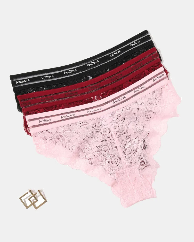 Floral Lace Panties Hipster Underwear Briefs Panty Set sold by Avid Love product image thumbnail 4