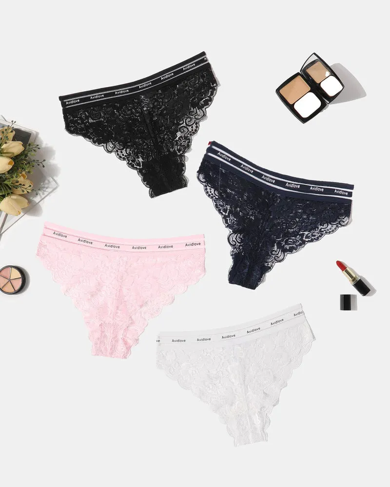 Floral Lace Panties Hipster Underwear Briefs Panty Set sold by Avid Love product image thumbnail 2