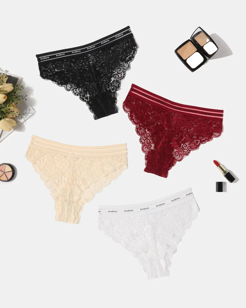 Floral Lace Panties Hipster Underwear Briefs Panty Set sold by Avid Love product image thumbnail 3