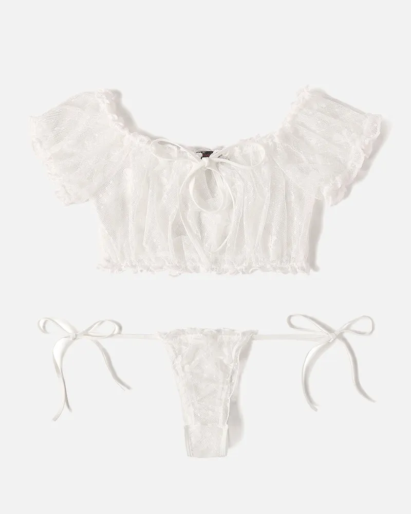 Lace Ruffle Bra and Panty Set sold by Avid Love product image thumbnail 3