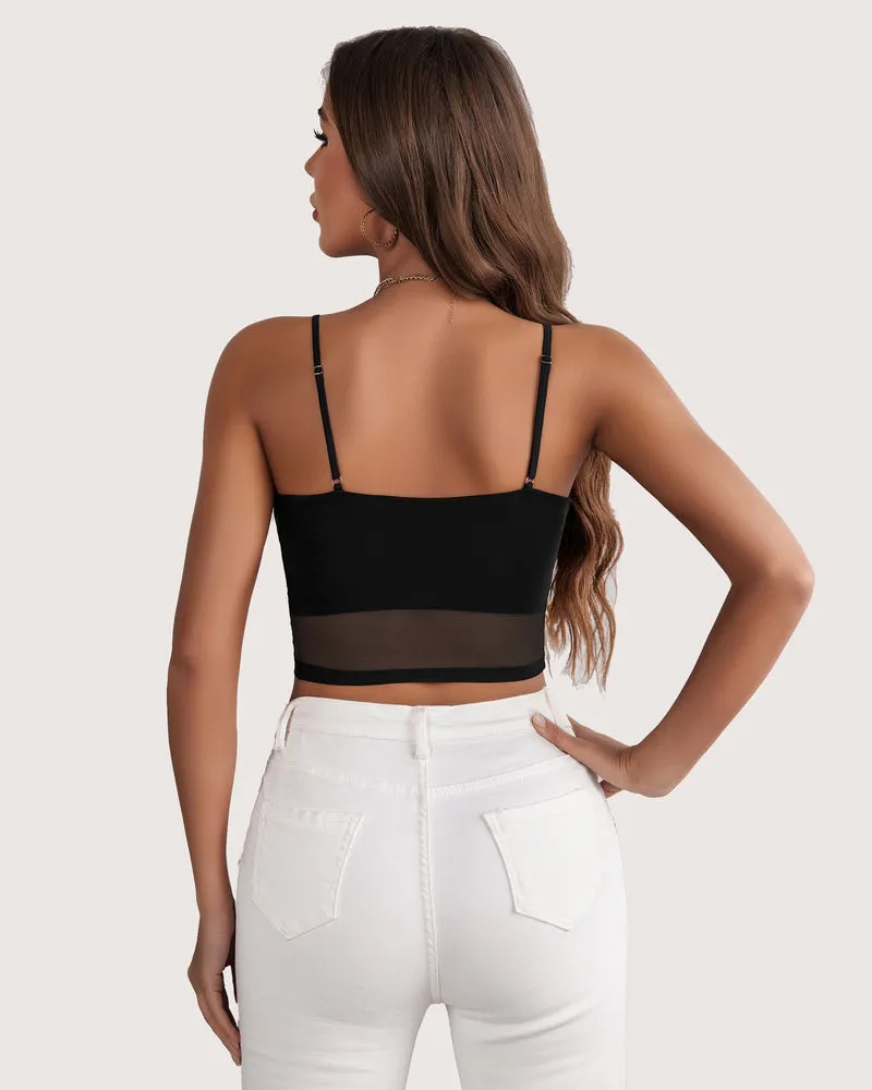 Spaghetti Strap Mesh Tank Top sold by Avid Love product image thumbnail 5