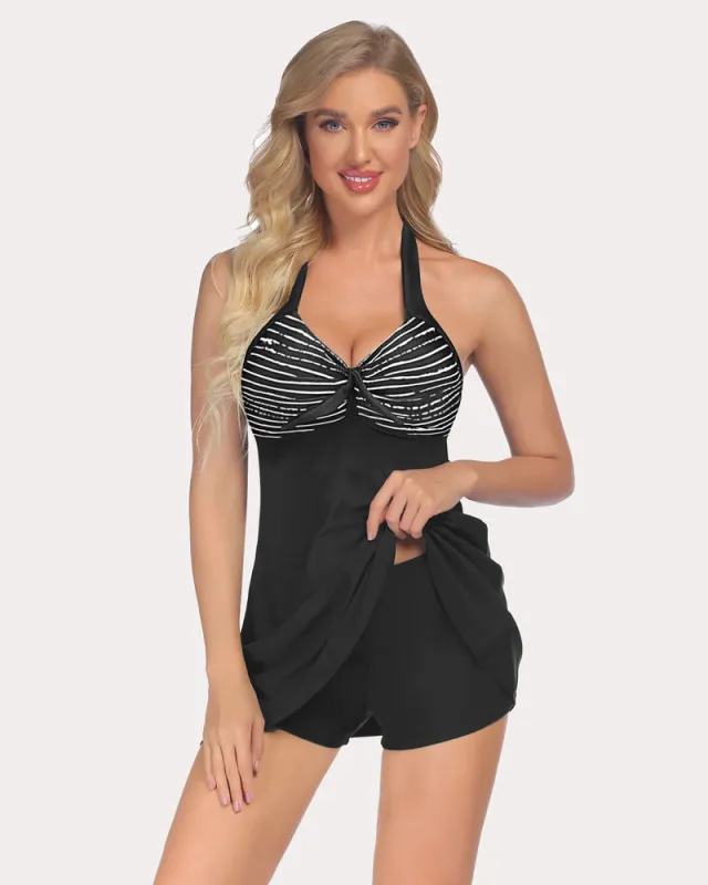 Retro Tankini Set Halter Swimsuit sold by Avid Love