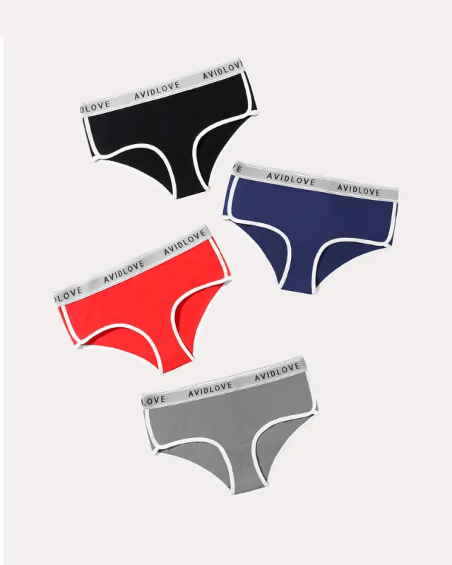 4Pcs Cotton Underwear Stretch Hipster Panties sold by Avid Love