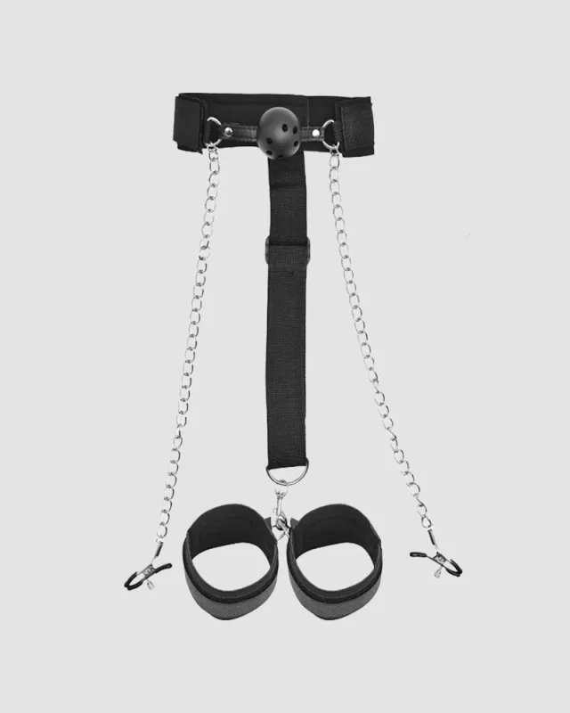 SM Supplies Back Handcuffs Gag Clip Chain sold by Avid Love