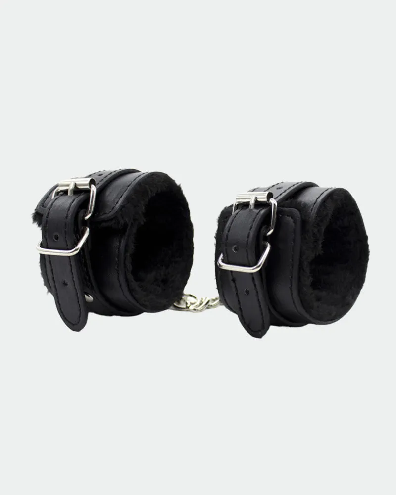 Plush Wrist Brace Leather Handcuffs sold by Avid Love product image thumbnail 5
