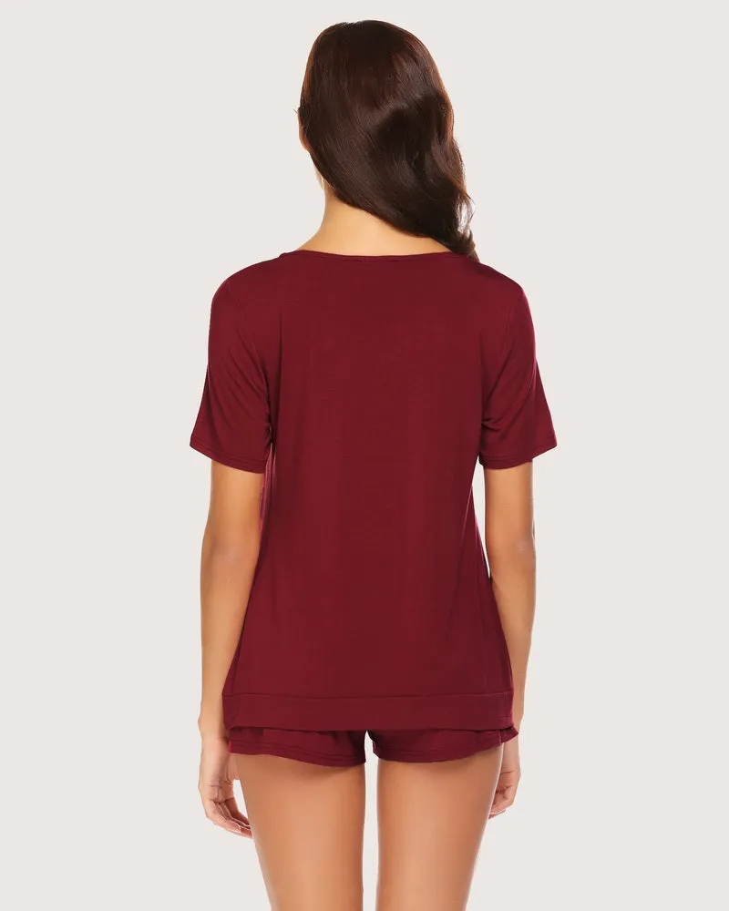 Short Sleeve Shorts Pajama Set sold by Avid Love product image thumbnail 2