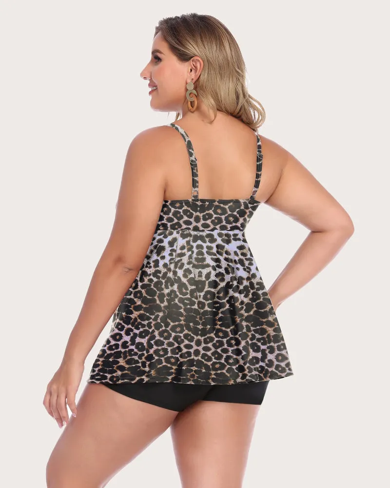Leopard Tankini Set Swimsuits with Shorts sold by Avid Love product image thumbnail 2