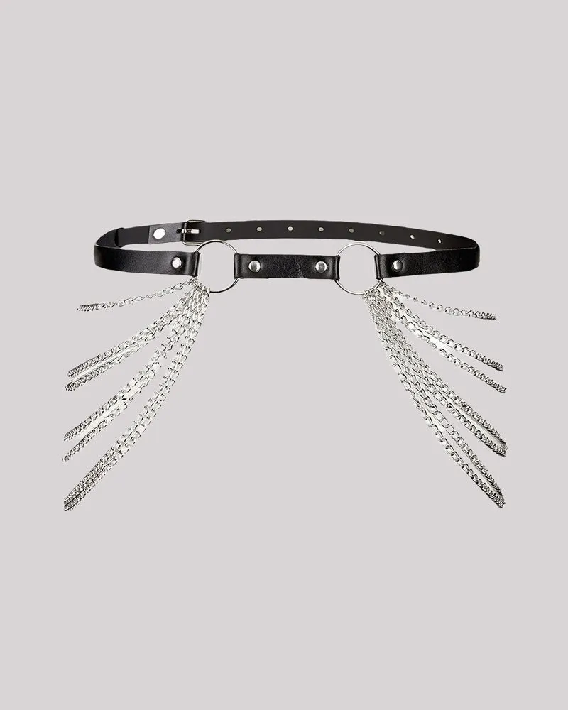 Black Leather Chain Hip Harness sold by Avid Love product image thumbnail 5
