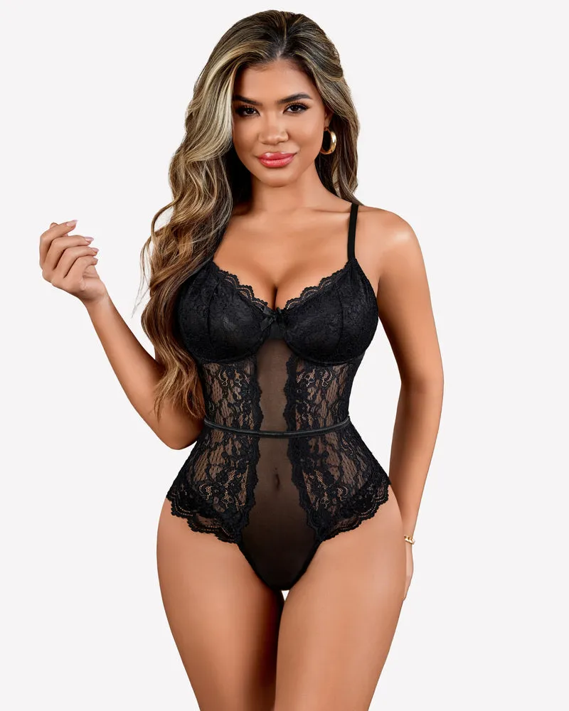 Lace Bodysuit One Piece Mini Top sold by Avid Love