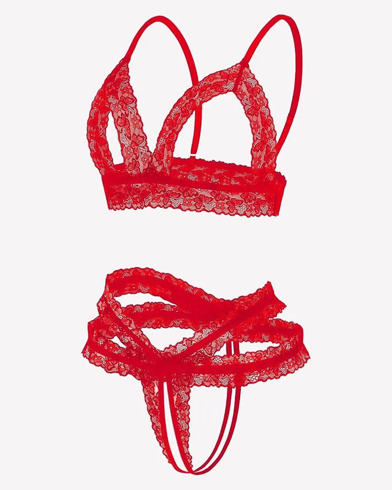 Cutout Matching Wireless Bra and Panty Sets sold by Avid Love product image thumbnail 5