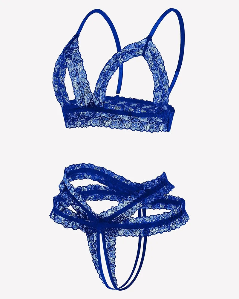 Cutout Matching Wireless Bra and Panty Sets sold by Avid Love product image thumbnail 4