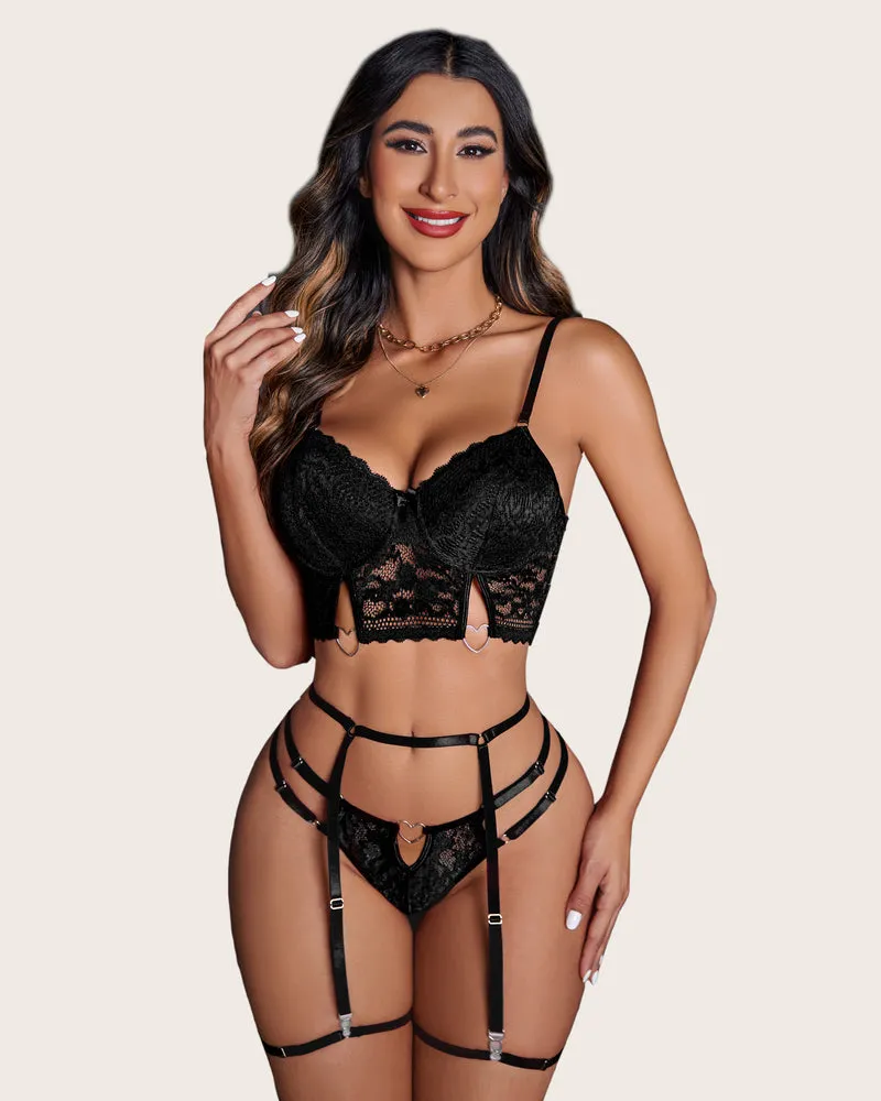 Matching 4 Piece Push Up Lingerie Set sold by Avid Love product image thumbnail 2