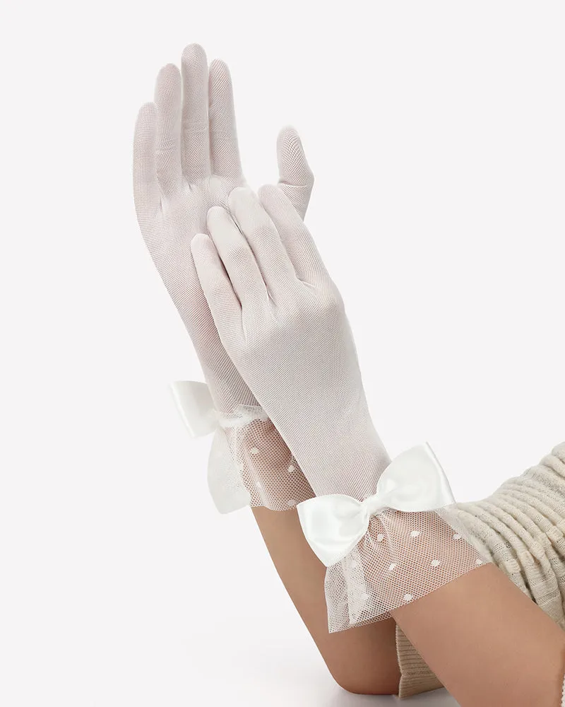 Avidlove Bow Short Mitten Mesh Gloves for 1920s sold by Avid Love product image thumbnail 5