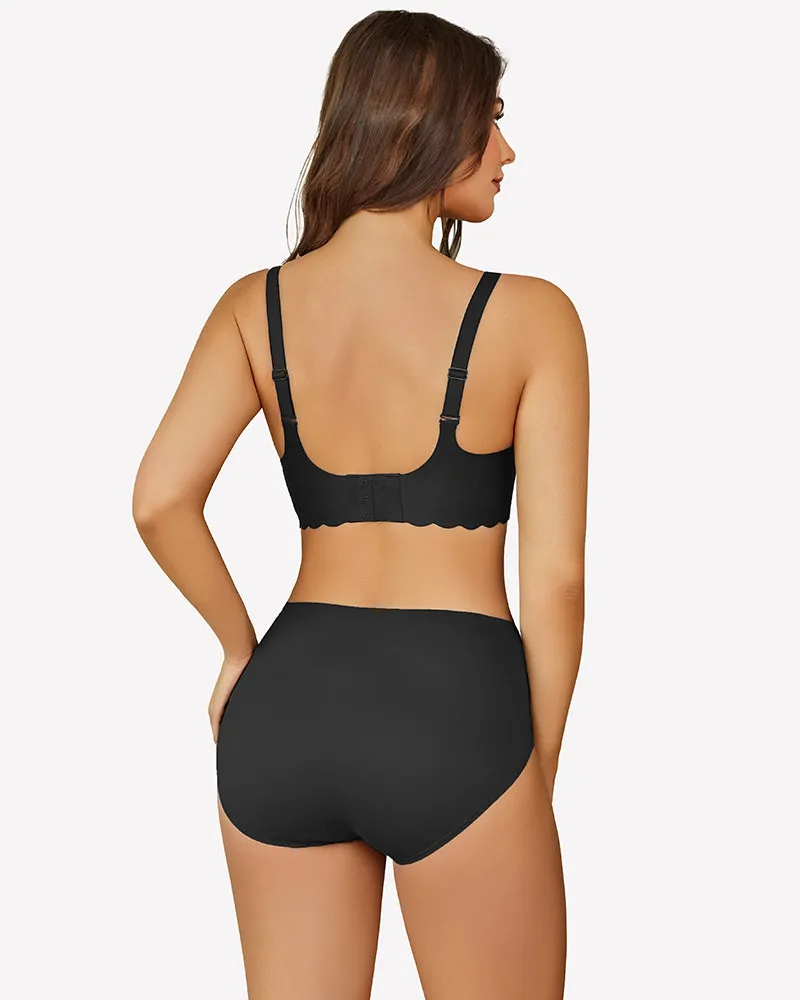 Wireless V Neck Seamless Full Coverage Bra sold by Avid Love product image thumbnail 3