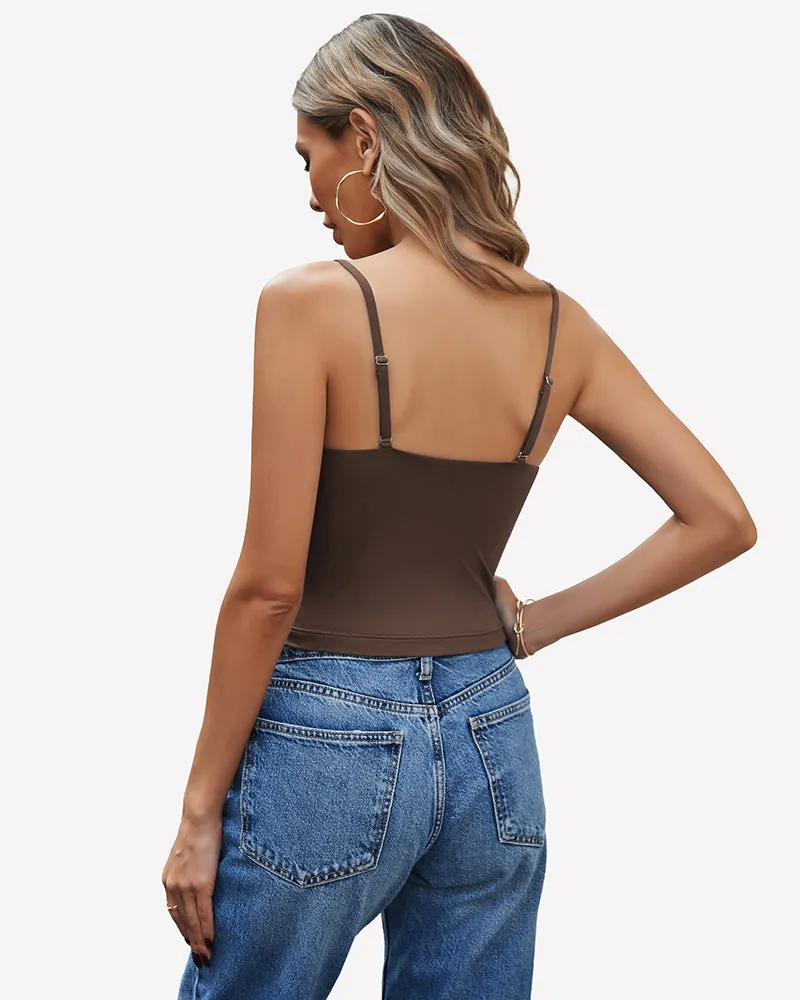 V Neck Spaghetti Strap Y2K Cami Tops sold by Avid Love product image thumbnail 2