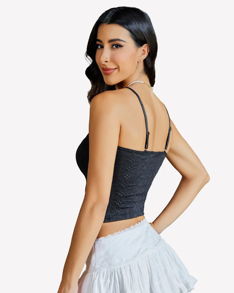 Lace Tank Trim Crop Top sold by Avid Love product image thumbnail 5