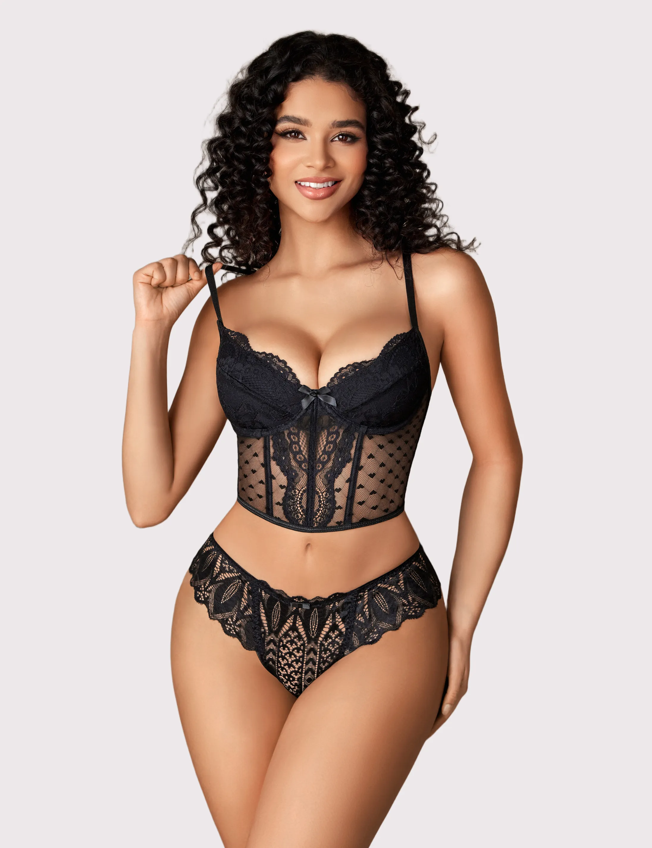 Lace Thongs Cross Back Underwear sold by Avid Love product image thumbnail 3