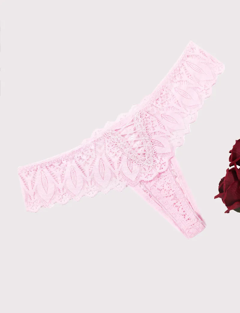 Lace Thongs Cross Back Underwear sold by Avid Love product image thumbnail 5