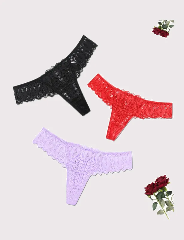 Lace Thongs Cross Back Underwear made by Avid Love