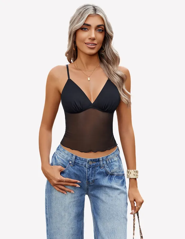 Crop Top Mesh Y2K Tank Tops made by Avid Love