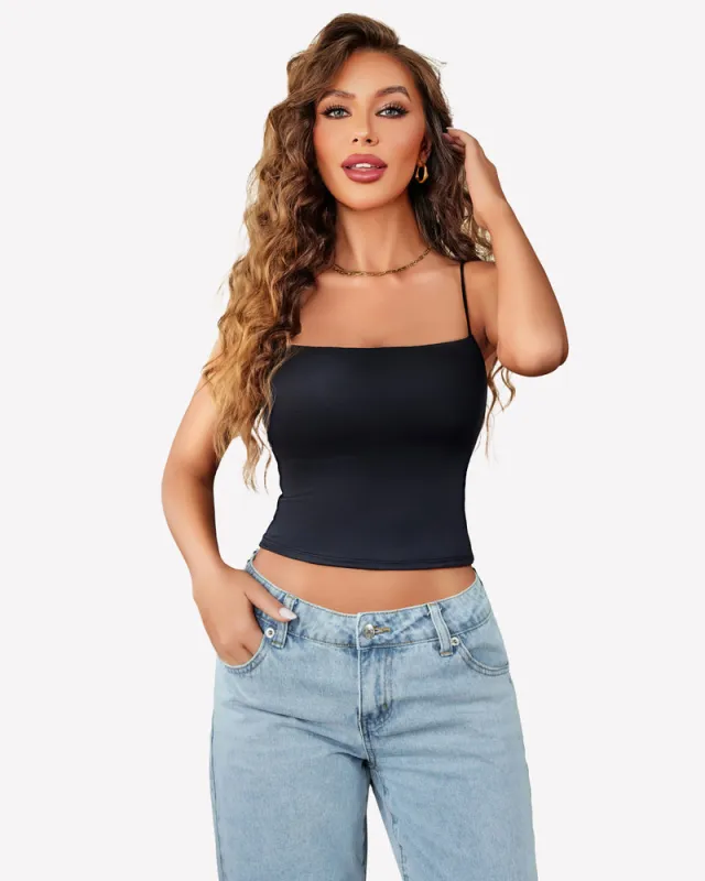 Double Lined Casual Basic Vest Cropped Top made by Avid Love