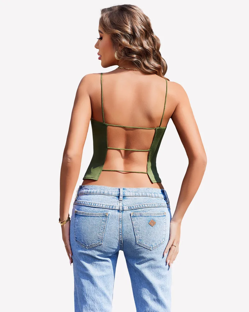 Double Lined Casual Basic Vest Cropped Top sold by Avid Love product image thumbnail 4