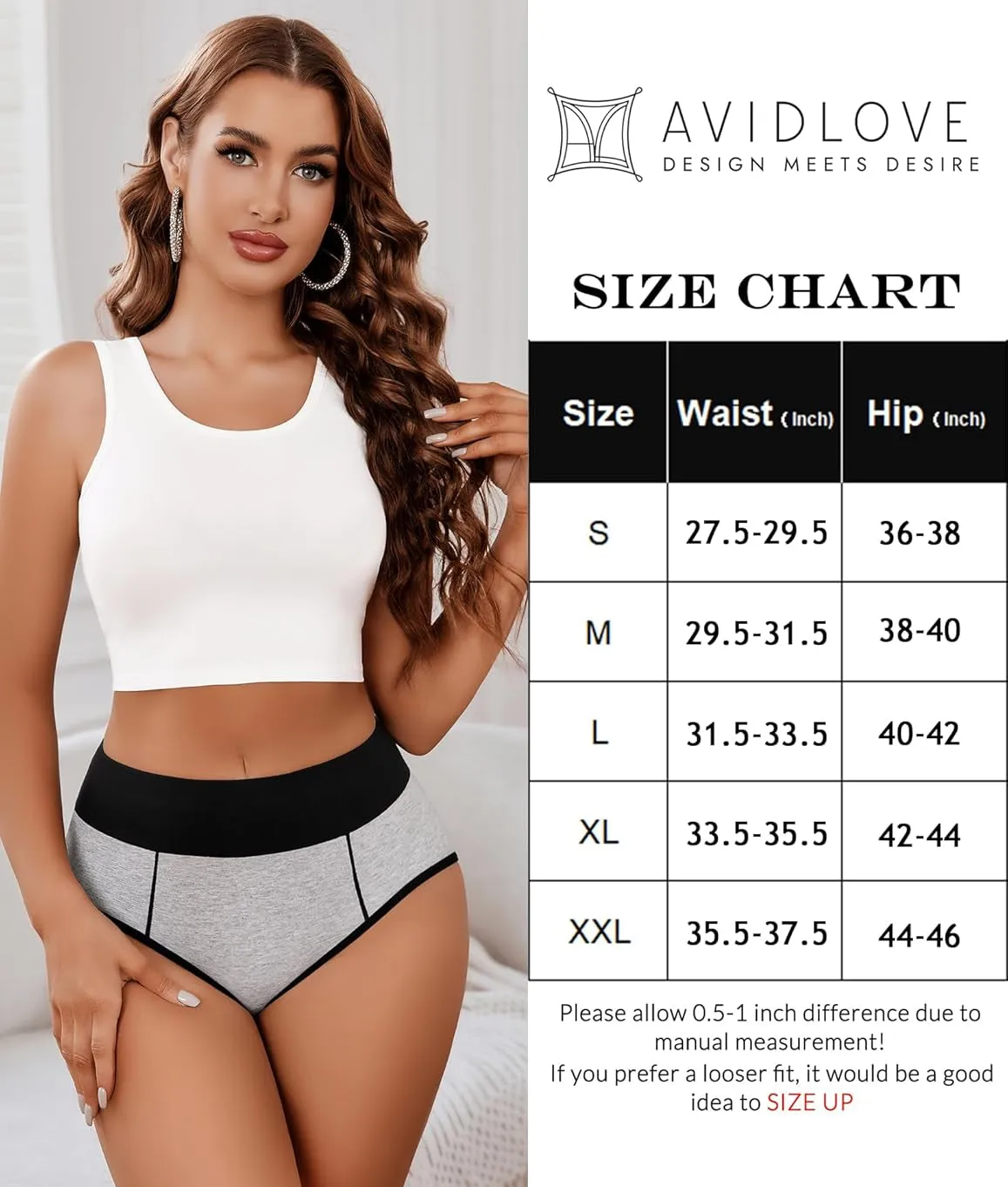Cotton Hipster Panties High Waist Briefs sold by Avid Love product image thumbnail 4