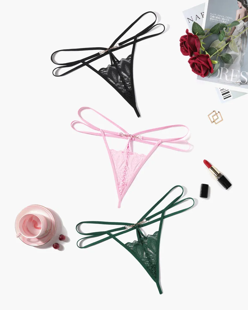 Floral Lace Briefs Hollow Out Thong Panty sold by Avid Love product image thumbnail 2