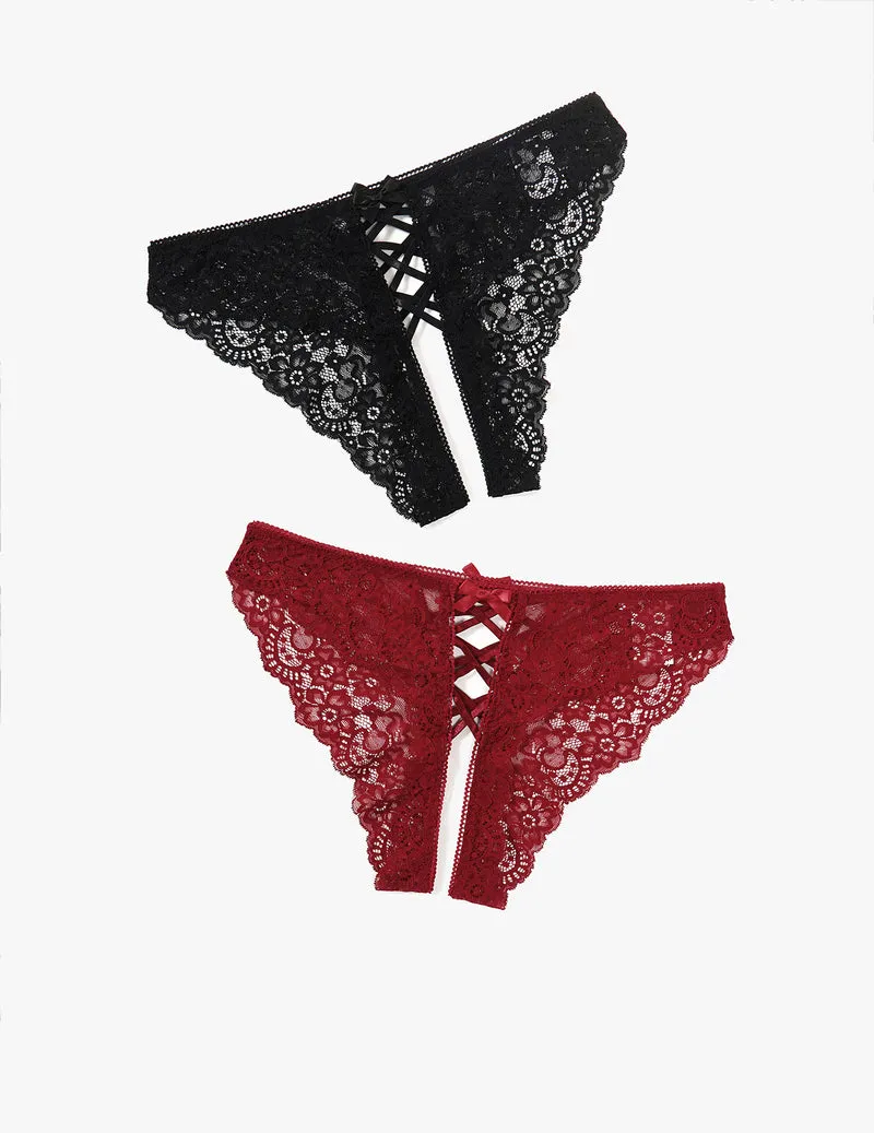 Criss Cross Lace Hipster Panty sold by Avid Love product image thumbnail 5