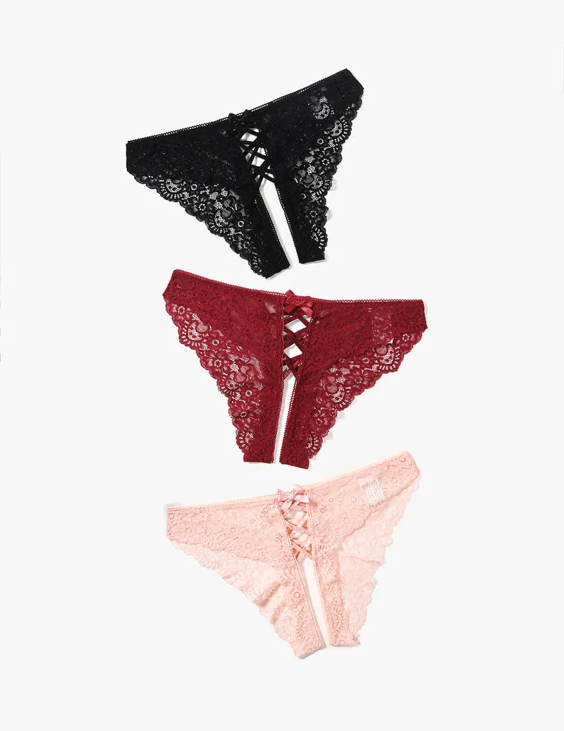 Criss Cross Lace Hipster Panty sold by Avid Love