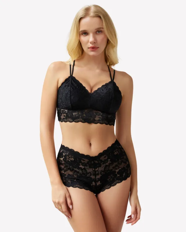 2 Piece Lace Bra and Panty Set made by Avid Love