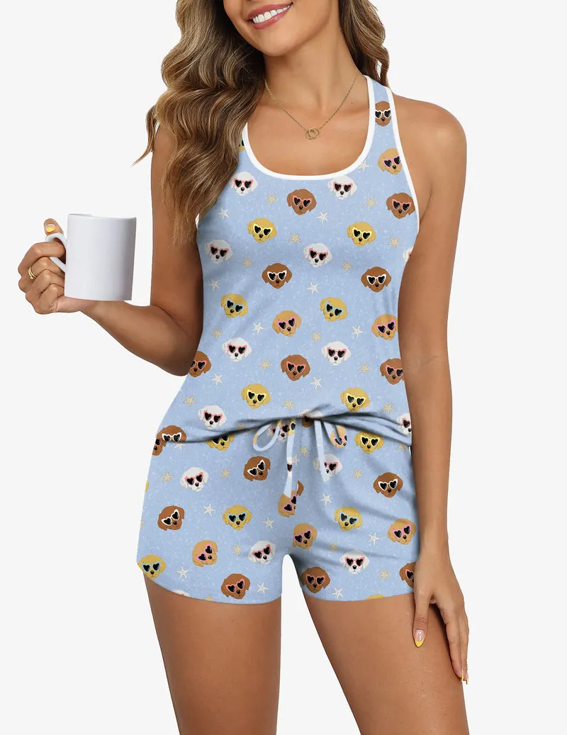 Ekouaer Pajama Set Comfy Cami and Shorts sold by Avid Love product image thumbnail 2