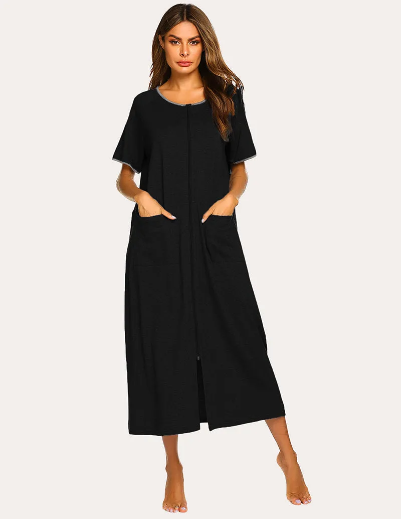 Ekouaer Short Sleeve Full Length Loungewear with Pockets (US Only) sold by Avid Love product image thumbnail 3