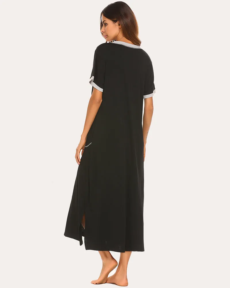 Ekouaer Ultra-Soft Long Nightgown with Pocket (US Only) sold by Avid Love product image thumbnail 4